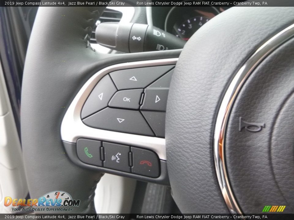 2019 Jeep Compass Latitude 4x4 Jazz Blue Pearl / Black/Ski Gray Photo #18