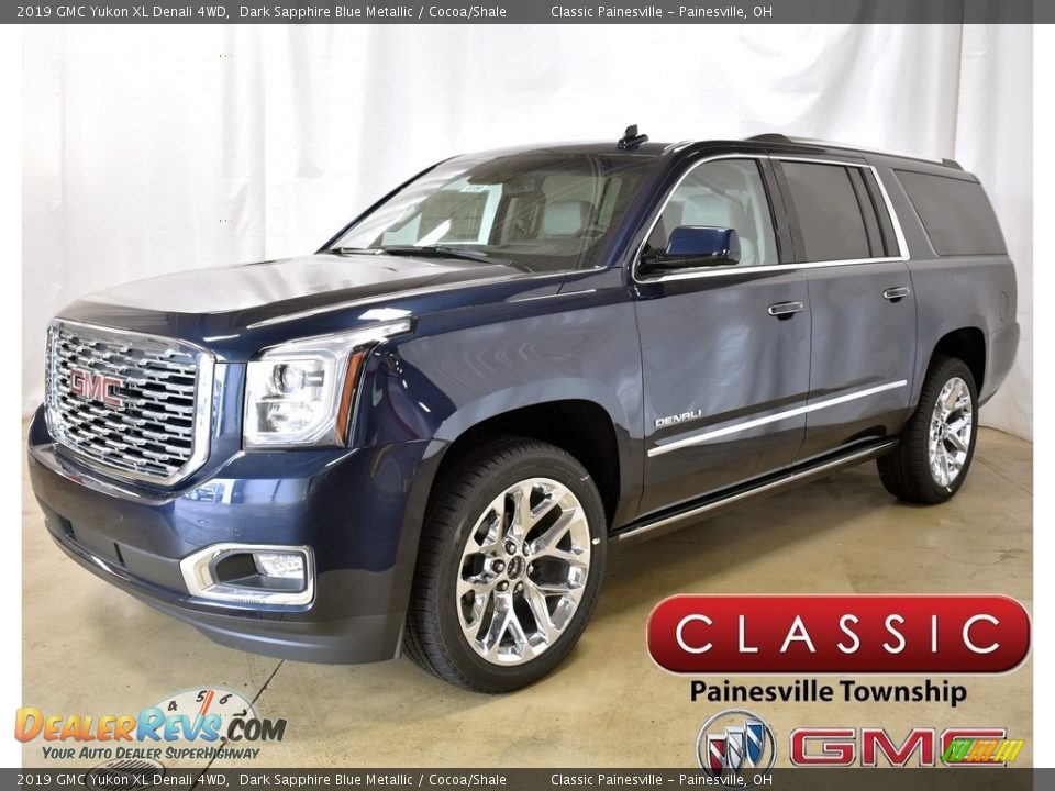 2019 GMC Yukon XL Denali 4WD Dark Sapphire Blue Metallic / Cocoa/Shale Photo #1