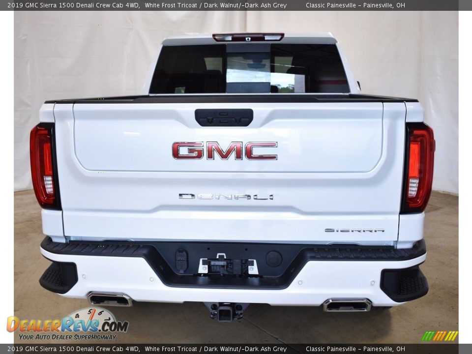 2019 GMC Sierra 1500 Denali Crew Cab 4WD White Frost Tricoat / Dark Walnut/­Dark Ash Grey Photo #3