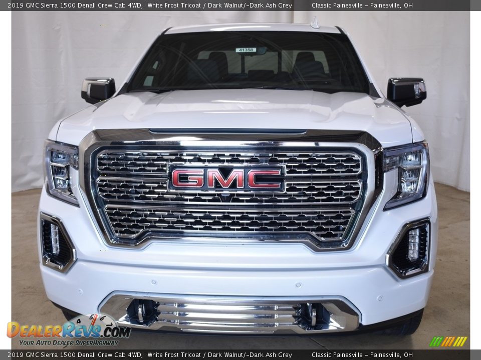 2019 GMC Sierra 1500 Denali Crew Cab 4WD White Frost Tricoat / Dark Walnut/­Dark Ash Grey Photo #4