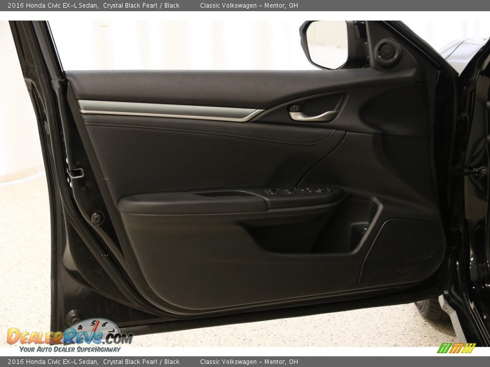 2016 Honda Civic EX-L Sedan Crystal Black Pearl / Black Photo #4