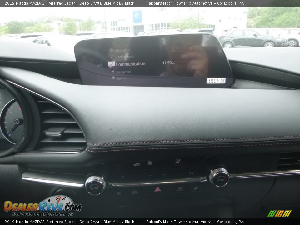 2019 Mazda MAZDA3 Preferred Sedan Deep Crystal Blue Mica / Black Photo #13