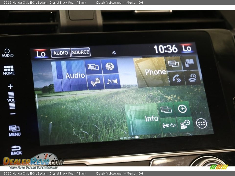 2016 Honda Civic EX-L Sedan Crystal Black Pearl / Black Photo #10