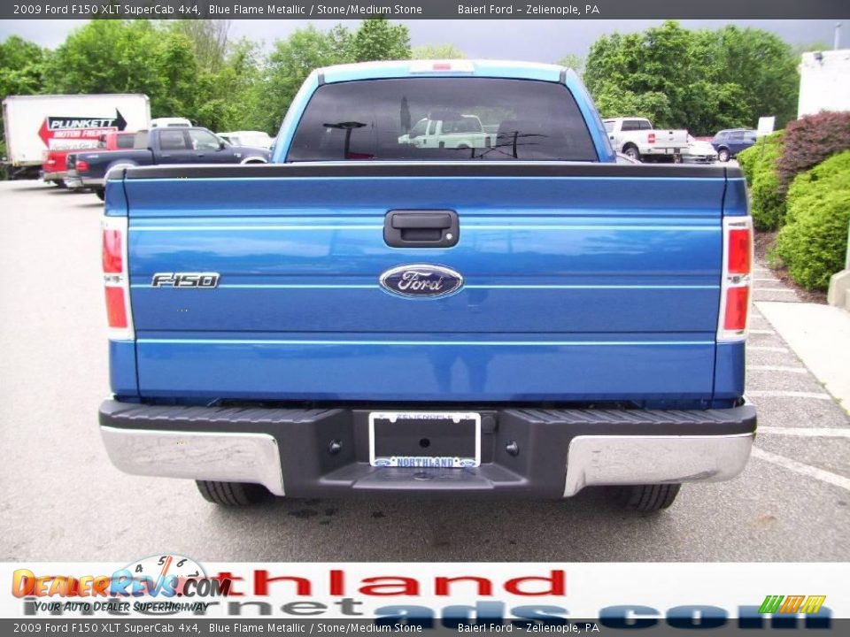 2009 Ford F150 XLT SuperCab 4x4 Blue Flame Metallic / Stone/Medium Stone Photo #3