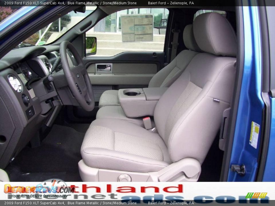 2009 Ford F150 XLT SuperCab 4x4 Blue Flame Metallic / Stone/Medium Stone Photo #9