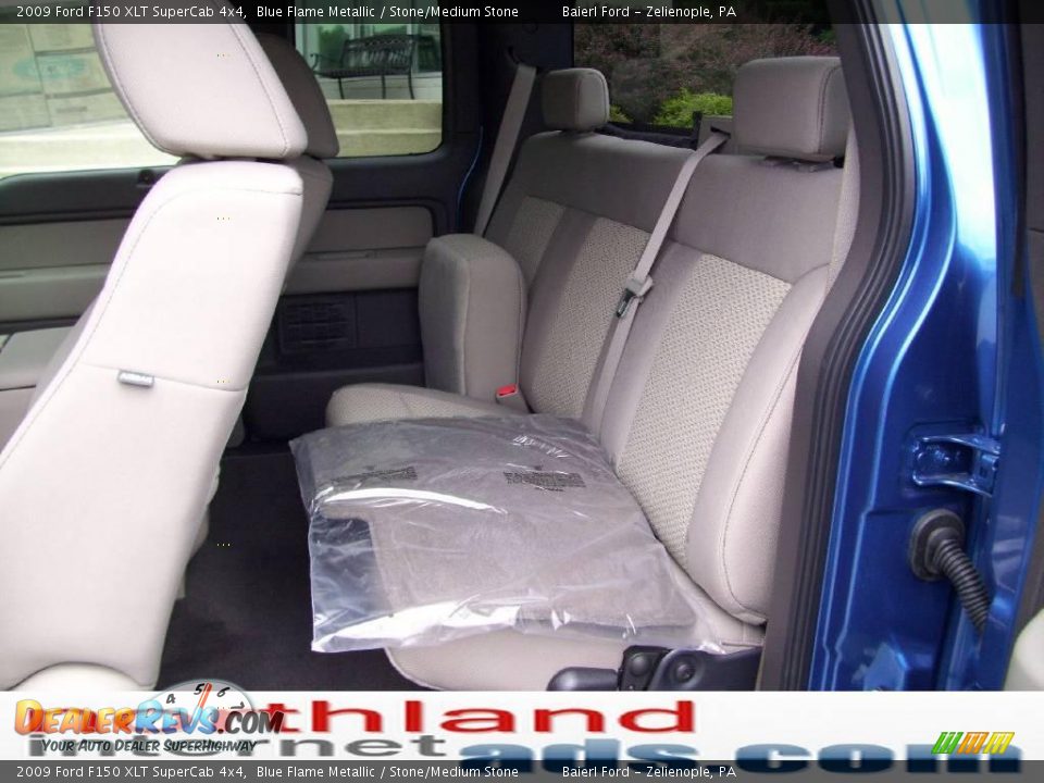 2009 Ford F150 XLT SuperCab 4x4 Blue Flame Metallic / Stone/Medium Stone Photo #12