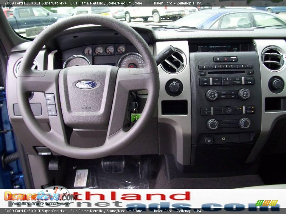 2009 Ford F150 XLT SuperCab 4x4 Blue Flame Metallic / Stone/Medium Stone Photo #13