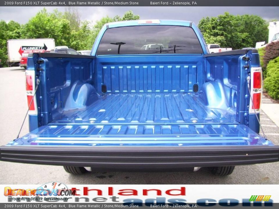 2009 Ford F150 XLT SuperCab 4x4 Blue Flame Metallic / Stone/Medium Stone Photo #14