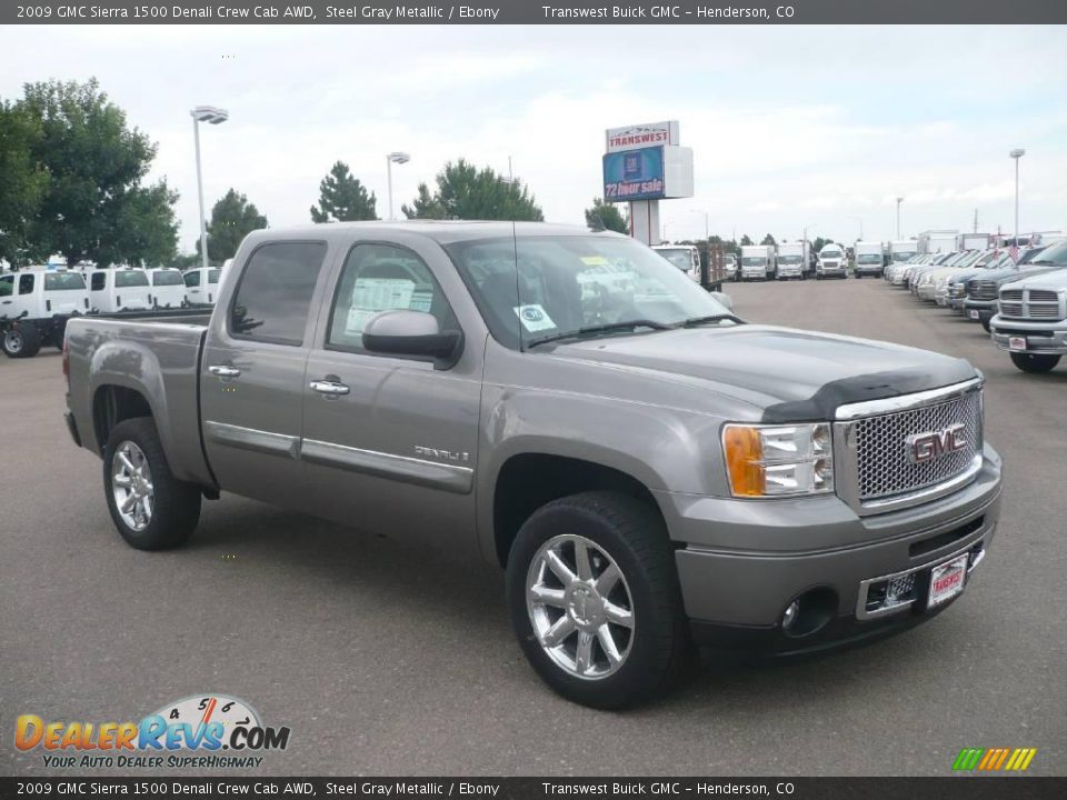 2009 GMC Sierra 1500 Denali Crew Cab AWD Steel Gray Metallic / Ebony Photo #1