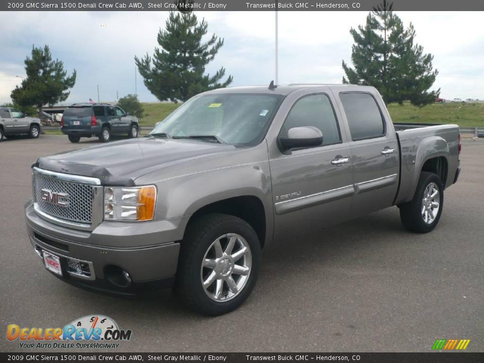 2009 GMC Sierra 1500 Denali Crew Cab AWD Steel Gray Metallic / Ebony Photo #3