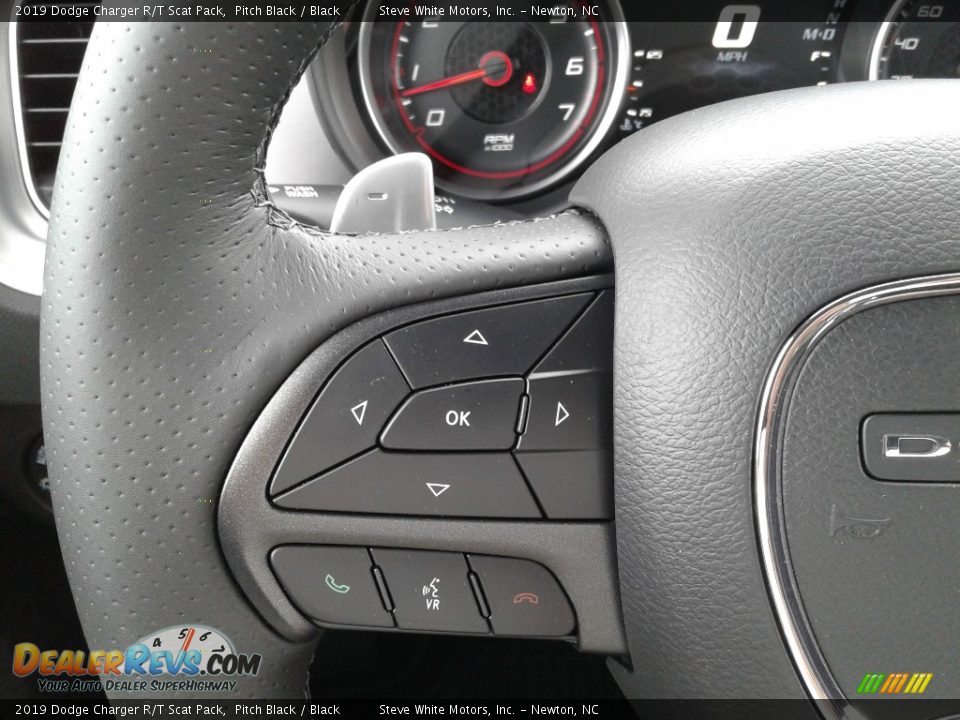 2019 Dodge Charger R/T Scat Pack Pitch Black / Black Photo #16