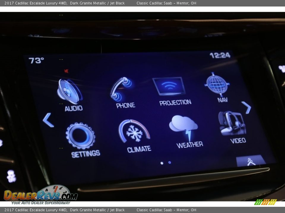 2017 Cadillac Escalade Luxury 4WD Dark Granite Metallic / Jet Black Photo #10