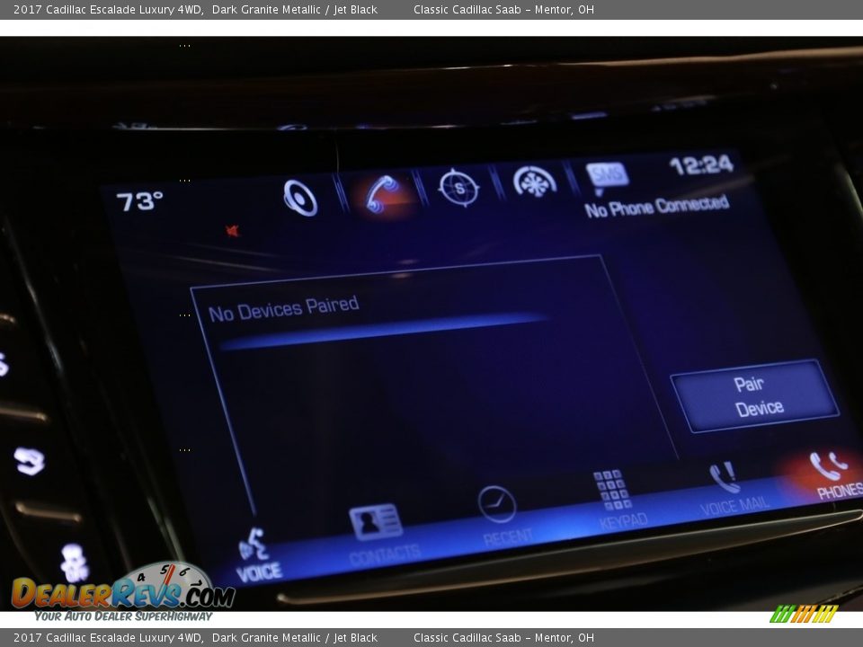 2017 Cadillac Escalade Luxury 4WD Dark Granite Metallic / Jet Black Photo #12