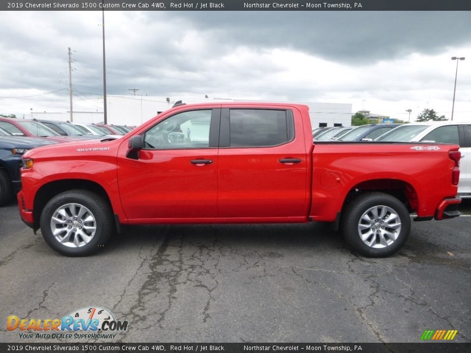 Red Hot 2019 Chevrolet Silverado 1500 Custom Crew Cab 4WD Photo #2