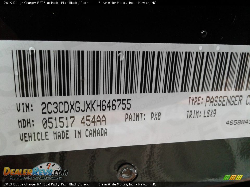 2019 Dodge Charger R/T Scat Pack Pitch Black / Black Photo #34