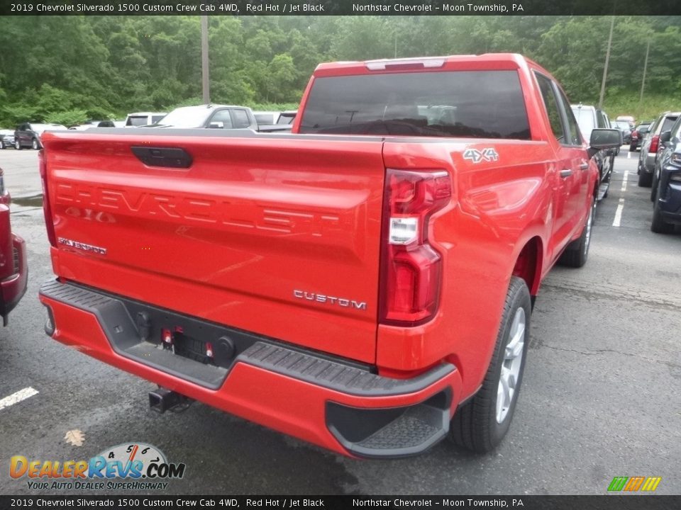 2019 Chevrolet Silverado 1500 Custom Crew Cab 4WD Red Hot / Jet Black Photo #5