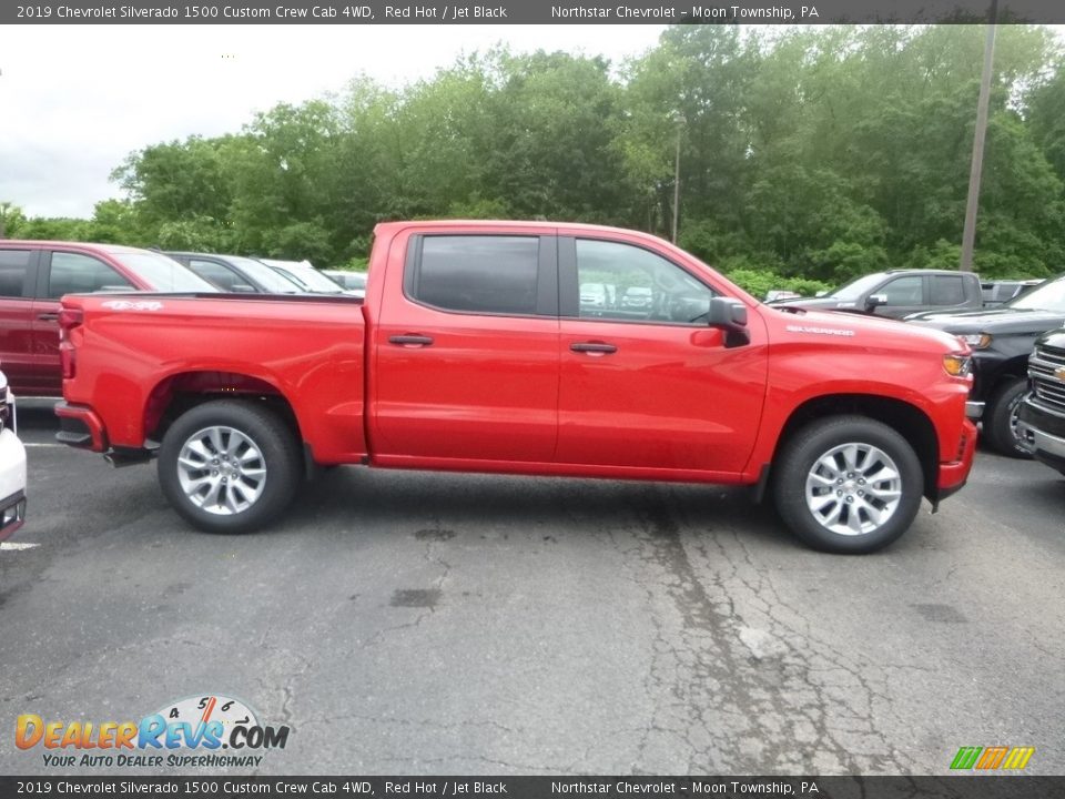 Red Hot 2019 Chevrolet Silverado 1500 Custom Crew Cab 4WD Photo #6