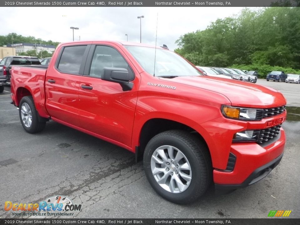 Red Hot 2019 Chevrolet Silverado 1500 Custom Crew Cab 4WD Photo #7