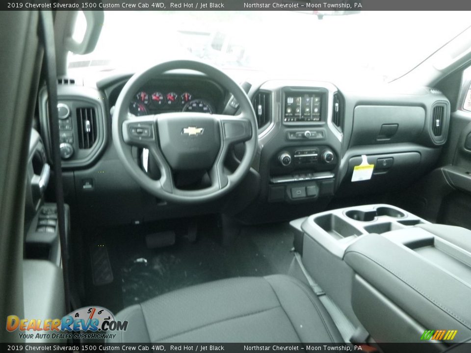 Jet Black Interior - 2019 Chevrolet Silverado 1500 Custom Crew Cab 4WD Photo #13
