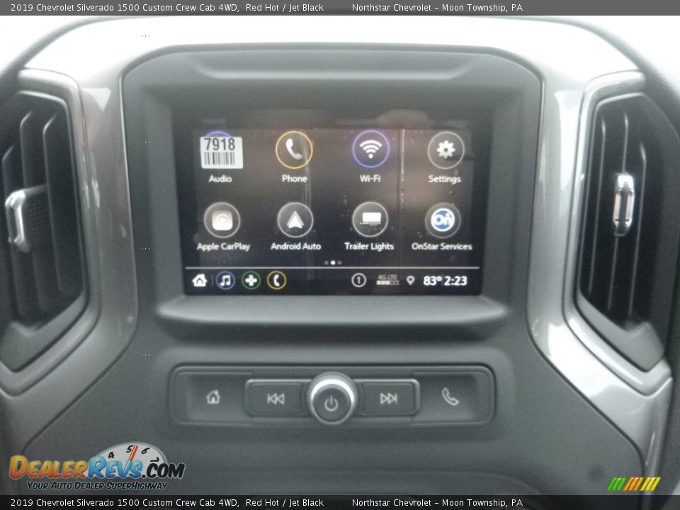 2019 Chevrolet Silverado 1500 Custom Crew Cab 4WD Red Hot / Jet Black Photo #17