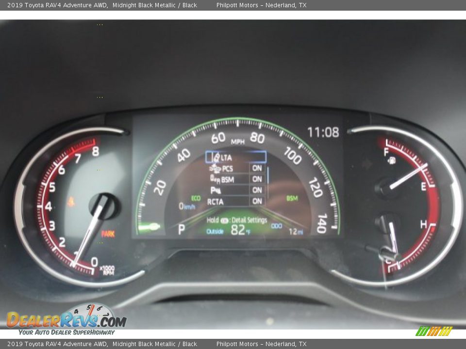 2019 Toyota RAV4 Adventure AWD Midnight Black Metallic / Black Photo #14