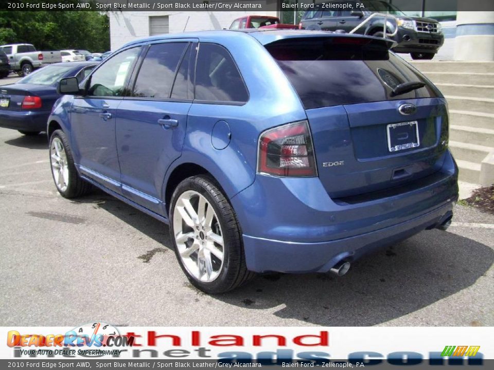2010 Ford Edge Sport AWD Sport Blue Metallic / Sport Black Leather/Grey Alcantara Photo #2