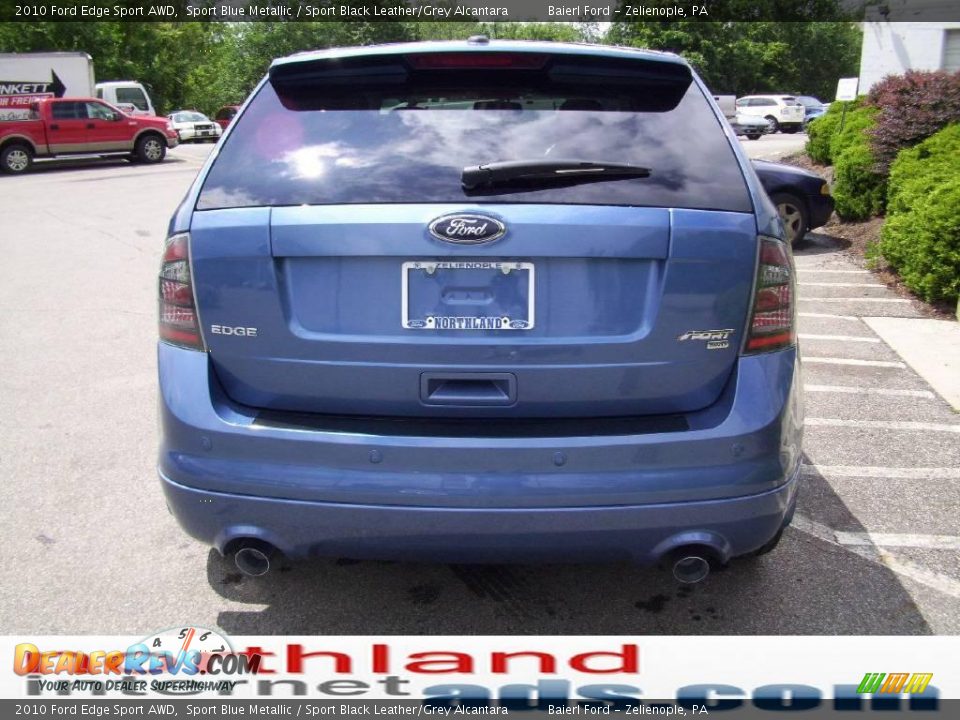 2010 Ford Edge Sport AWD Sport Blue Metallic / Sport Black Leather/Grey Alcantara Photo #3