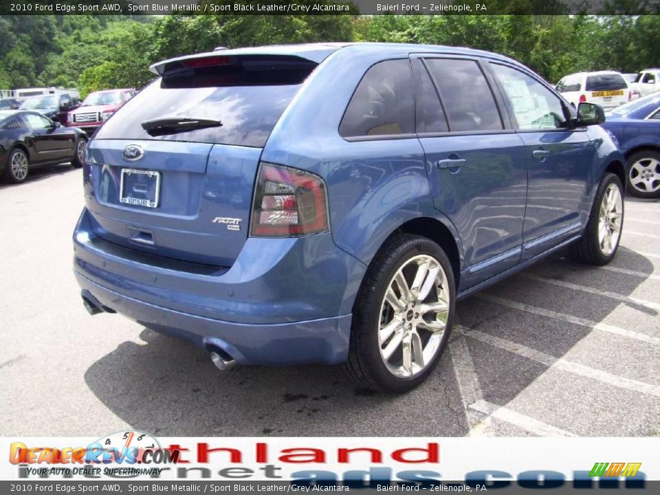 2010 Ford Edge Sport AWD Sport Blue Metallic / Sport Black Leather/Grey Alcantara Photo #4