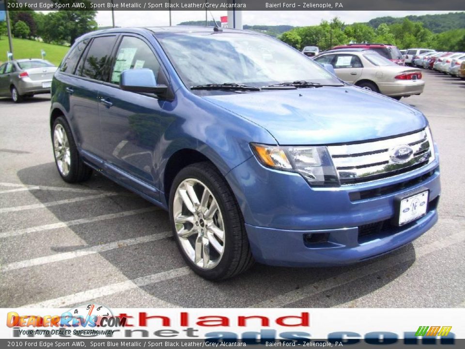 2010 Ford Edge Sport AWD Sport Blue Metallic / Sport Black Leather/Grey Alcantara Photo #5