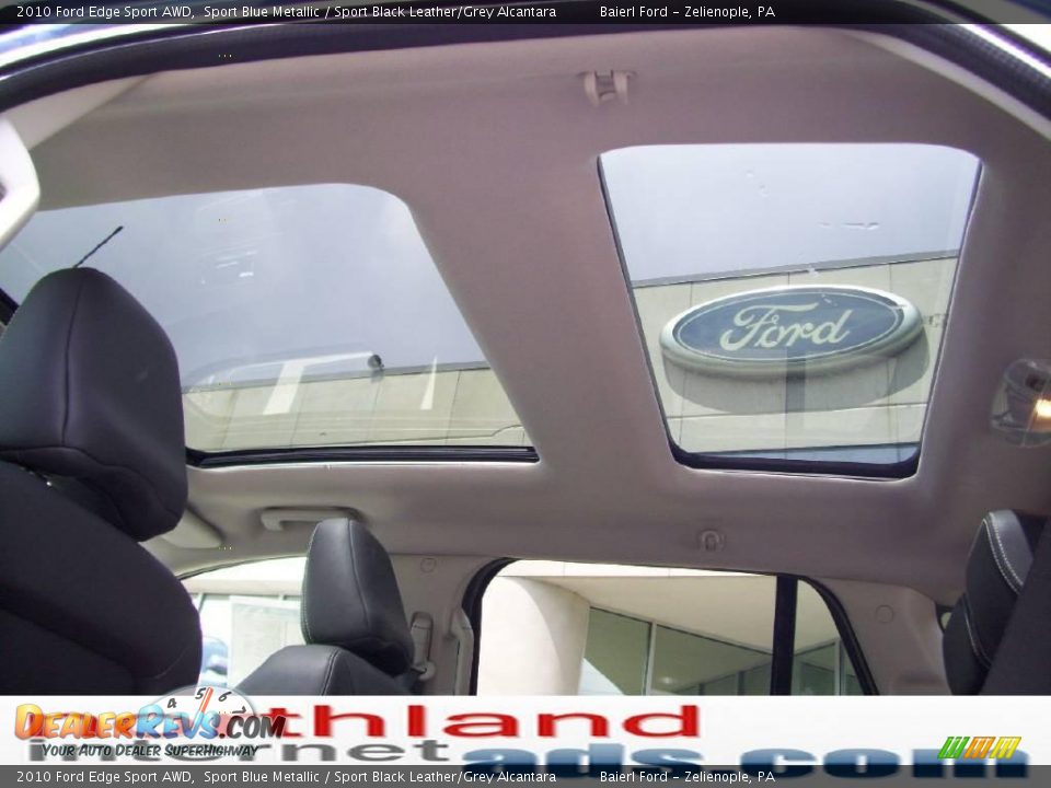 2010 Ford Edge Sport AWD Sport Blue Metallic / Sport Black Leather/Grey Alcantara Photo #12