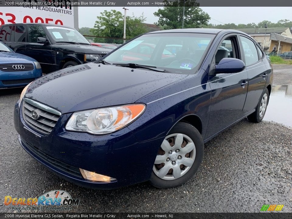 2008 Hyundai Elantra GLS Sedan Regatta Blue Metallic / Gray Photo #1
