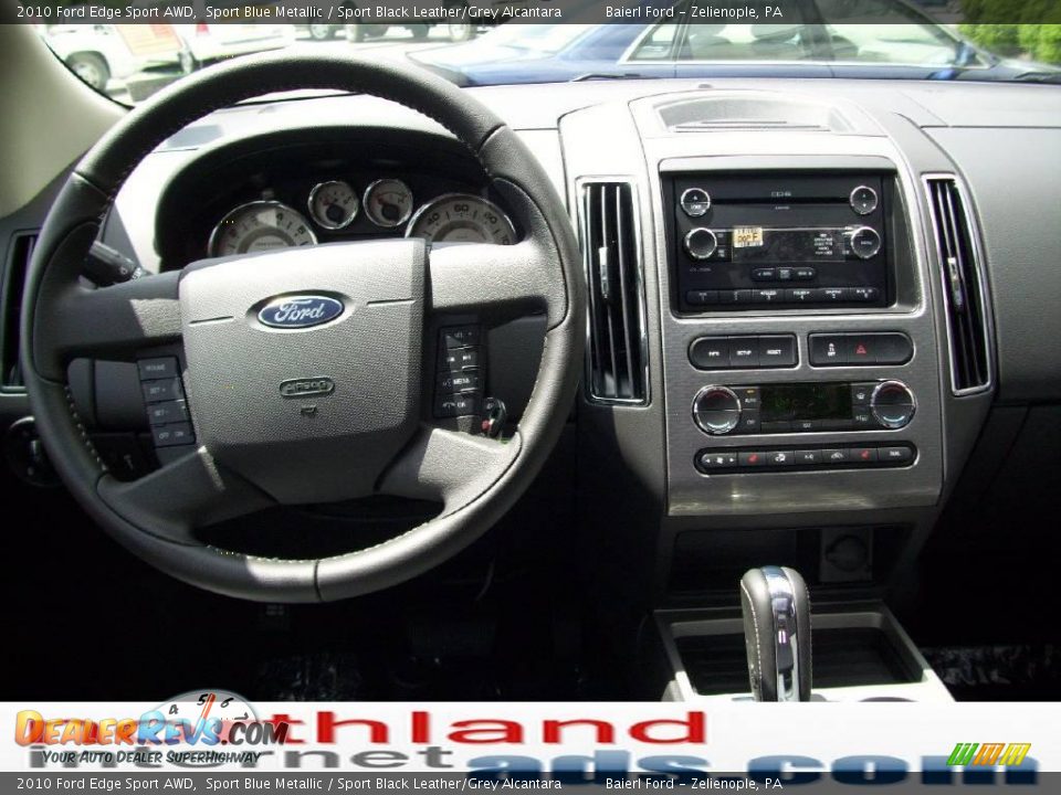2010 Ford Edge Sport AWD Sport Blue Metallic / Sport Black Leather/Grey Alcantara Photo #14