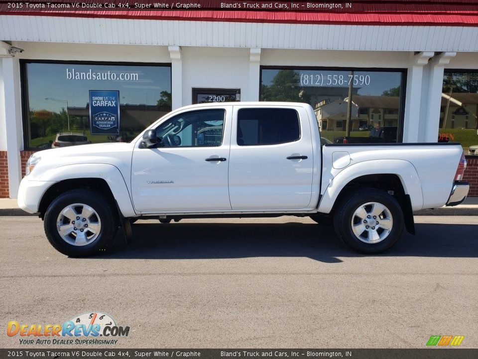 2015 Toyota Tacoma V6 Double Cab 4x4 Super White / Graphite Photo #1