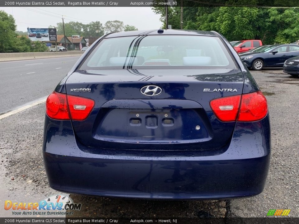 2008 Hyundai Elantra GLS Sedan Regatta Blue Metallic / Gray Photo #5
