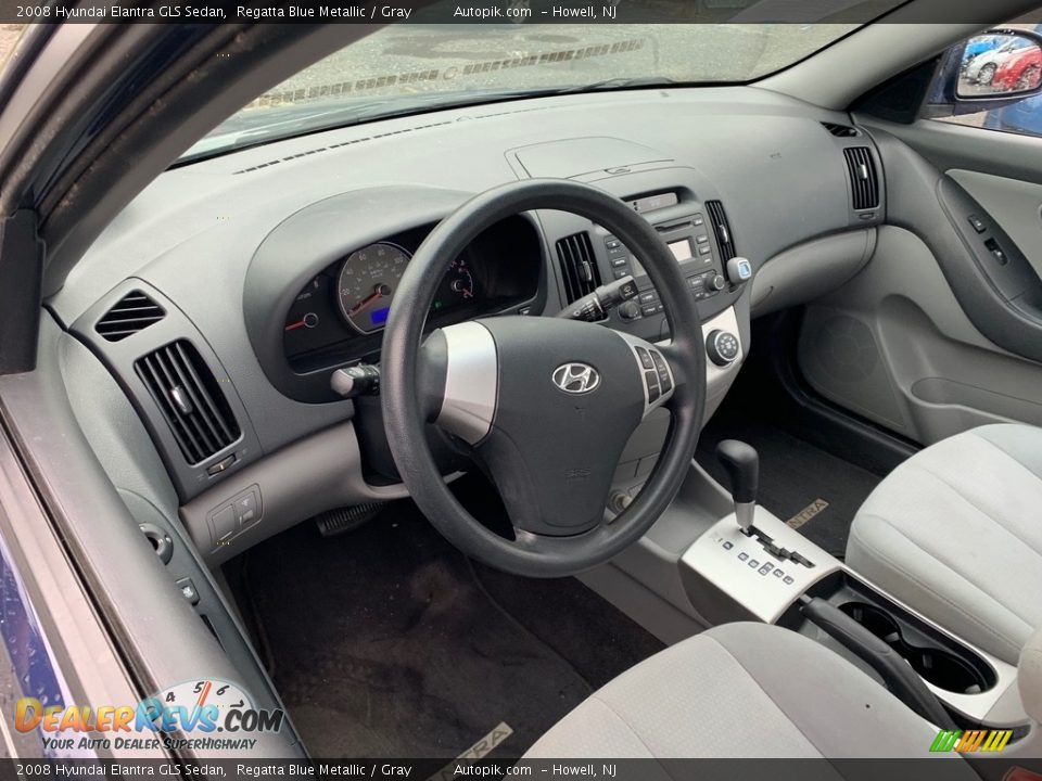 2008 Hyundai Elantra GLS Sedan Regatta Blue Metallic / Gray Photo #10