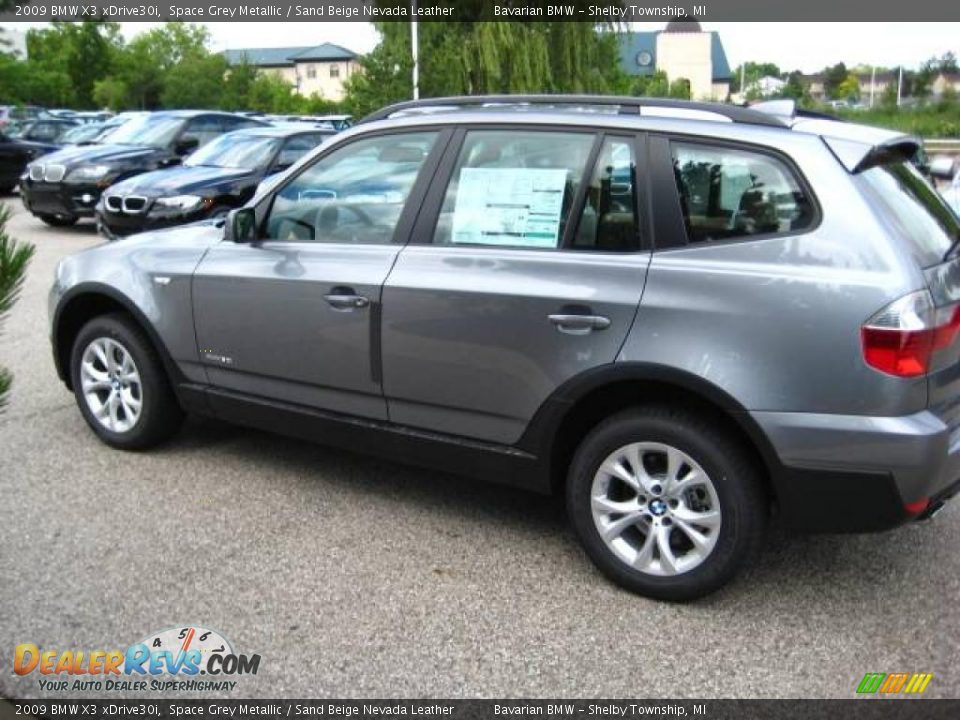 2009 BMW X3 xDrive30i Space Grey Metallic / Sand Beige Nevada Leather Photo #2
