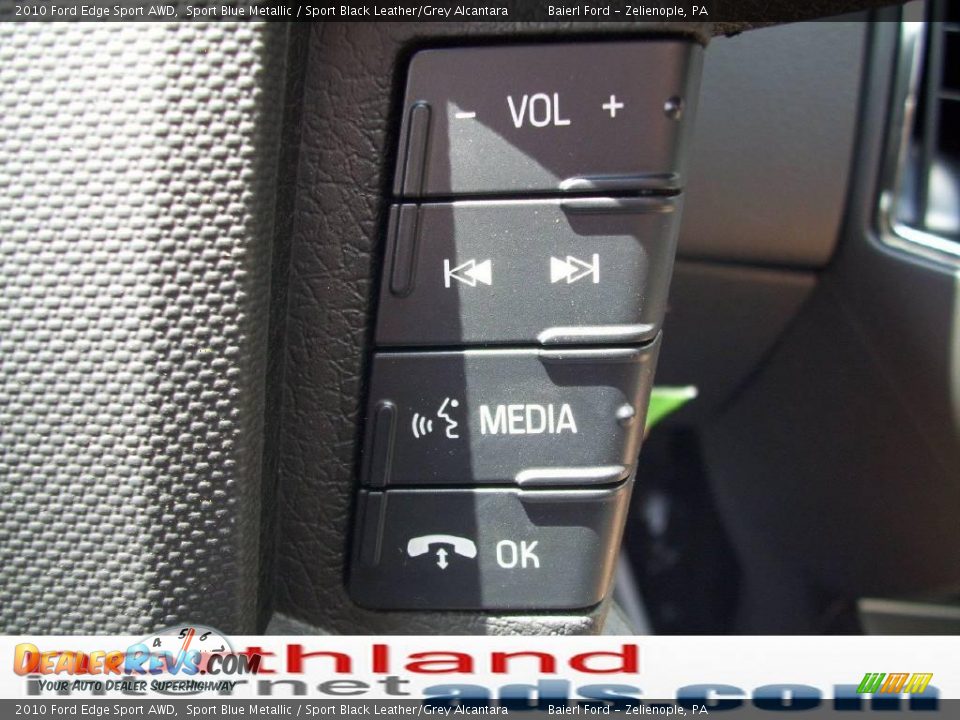 2010 Ford Edge Sport AWD Sport Blue Metallic / Sport Black Leather/Grey Alcantara Photo #18