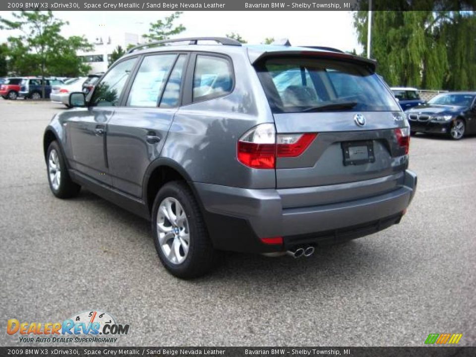 2009 BMW X3 xDrive30i Space Grey Metallic / Sand Beige Nevada Leather Photo #3