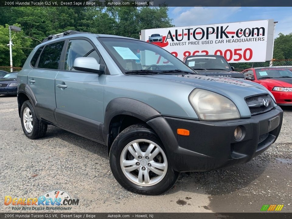 2006 Hyundai Tucson GLS V6 Desert Sage / Beige Photo #1