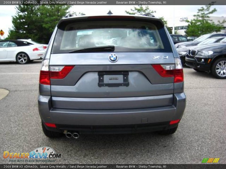 2009 BMW X3 xDrive30i Space Grey Metallic / Sand Beige Nevada Leather Photo #4