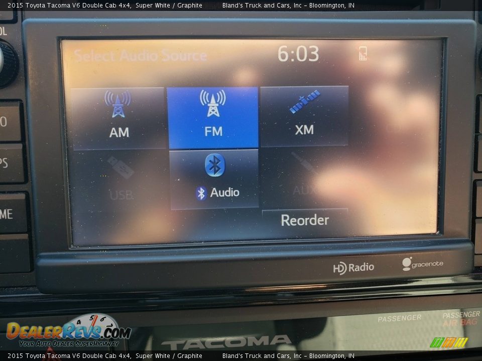 2015 Toyota Tacoma V6 Double Cab 4x4 Super White / Graphite Photo #21