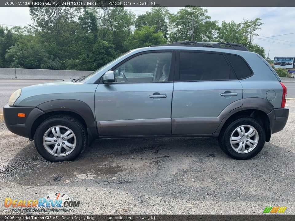 2006 Hyundai Tucson GLS V6 Desert Sage / Beige Photo #6