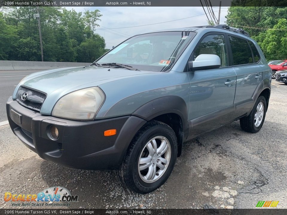 2006 Hyundai Tucson GLS V6 Desert Sage / Beige Photo #7