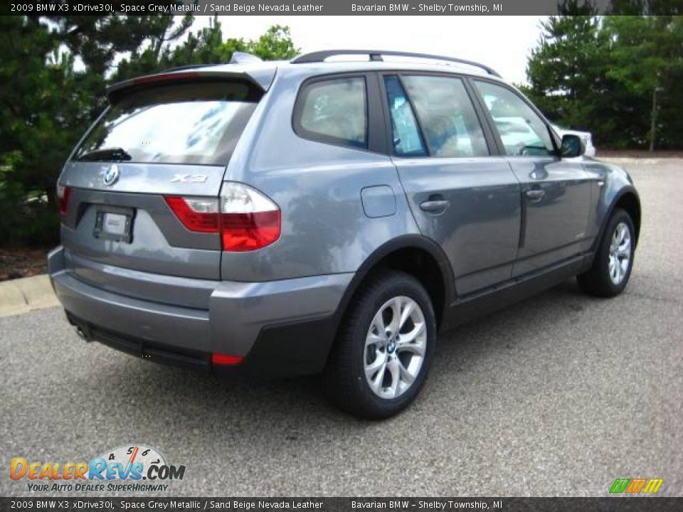 2009 BMW X3 xDrive30i Space Grey Metallic / Sand Beige Nevada Leather Photo #5
