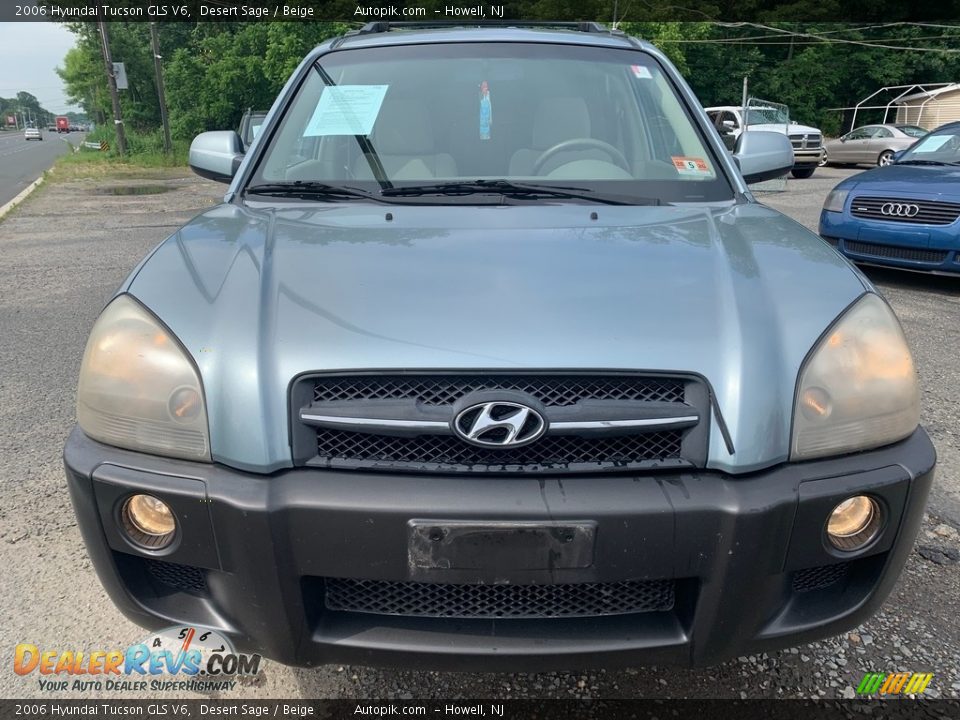 2006 Hyundai Tucson GLS V6 Desert Sage / Beige Photo #8