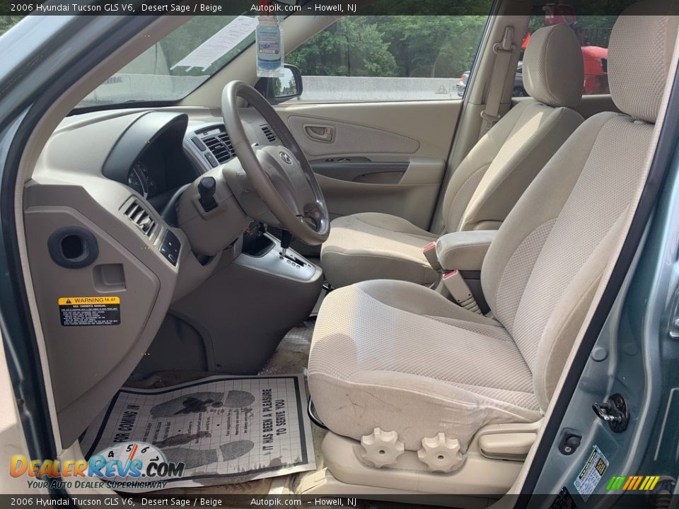 2006 Hyundai Tucson GLS V6 Desert Sage / Beige Photo #9