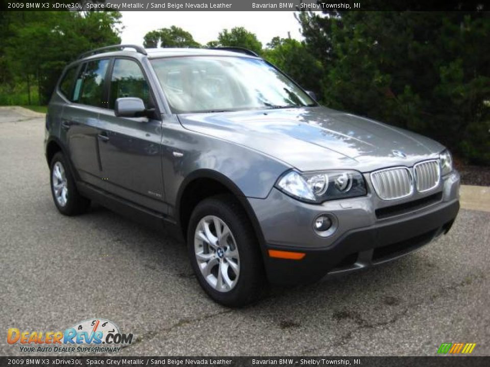 2009 BMW X3 xDrive30i Space Grey Metallic / Sand Beige Nevada Leather Photo #7