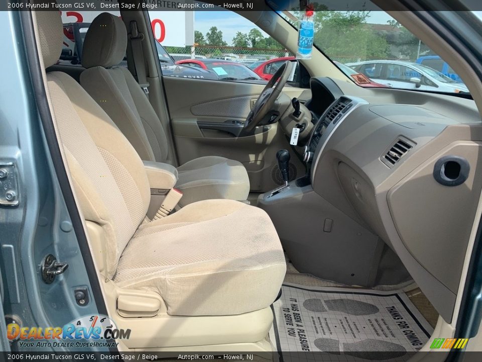 2006 Hyundai Tucson GLS V6 Desert Sage / Beige Photo #12