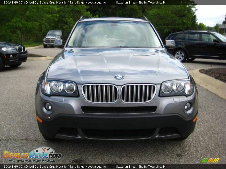 2009 BMW X3 xDrive30i Space Grey Metallic / Sand Beige Nevada Leather Photo #8