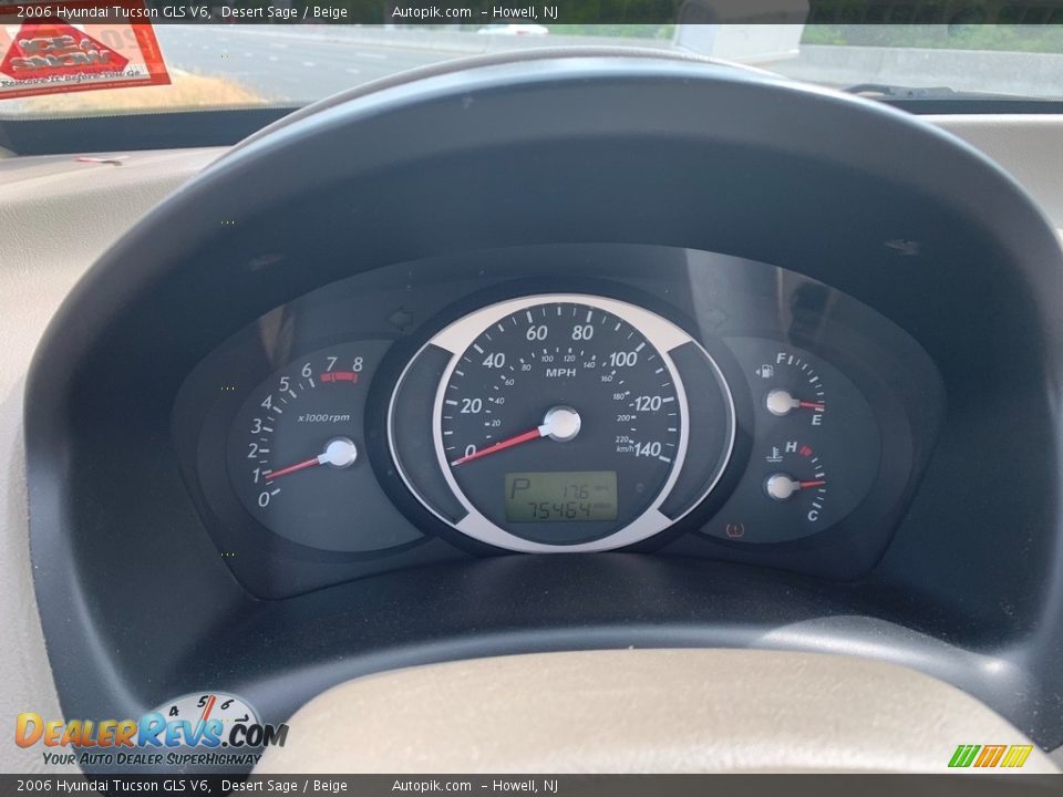 2006 Hyundai Tucson GLS V6 Desert Sage / Beige Photo #16